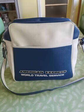 Vintage carry on luggage travel bag American Express 1970 1980